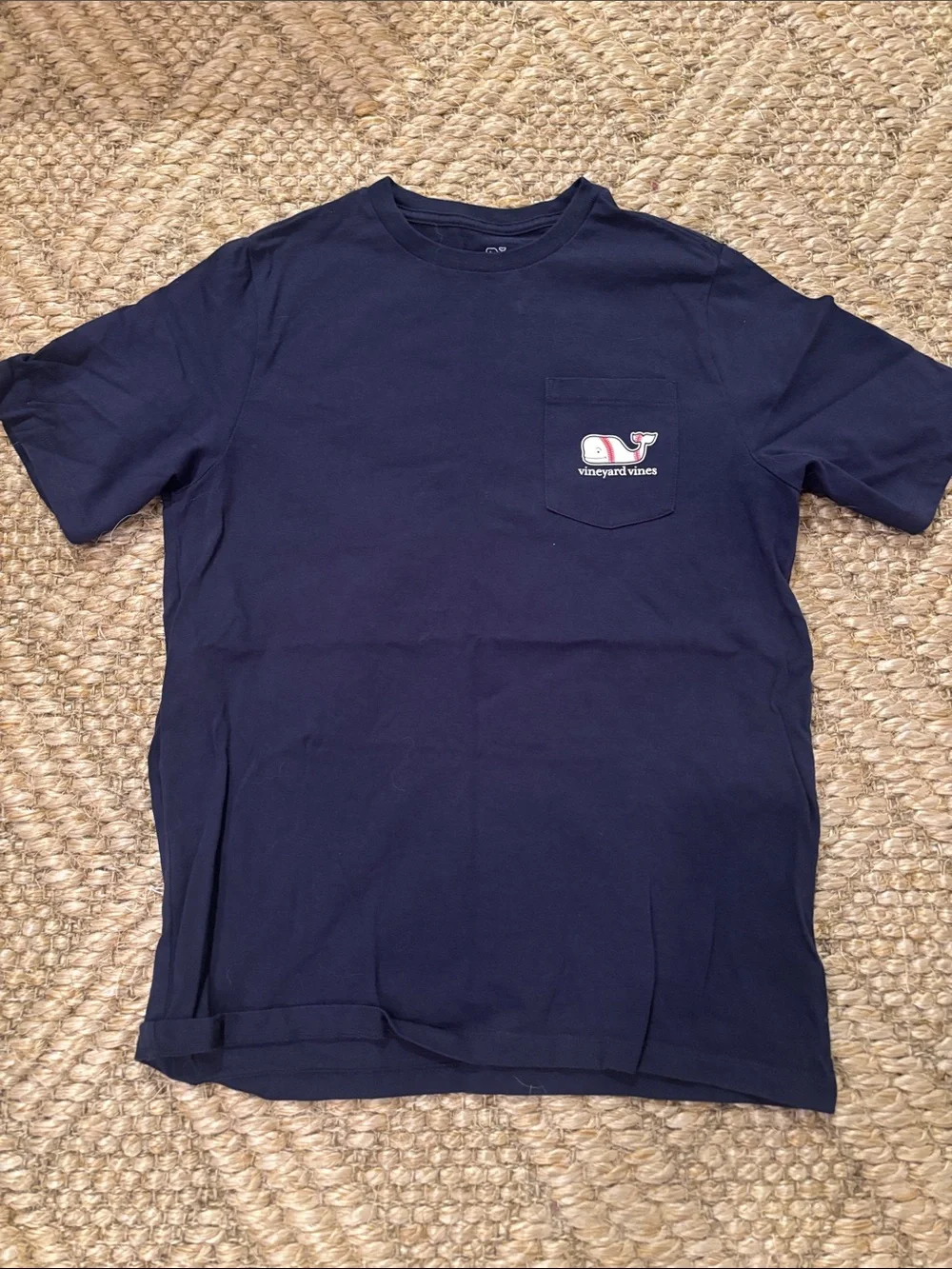 Vineyard Vines Boys Navy Short-Sleeve Pocket Tee